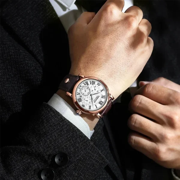 Classic-dress-watch.webp POEDAGAR 986 Men's Classic Chronograph Watch