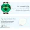 POEDAGAR 005 Octagonal Green Dial Watch with Diamond Accents