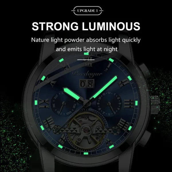 POEDAGAR 141 Skeleton Automatic Men's Watch