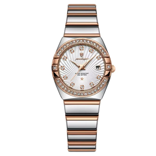 POEDAGAR 302 Elegant Women's Watch with Diamond Accents