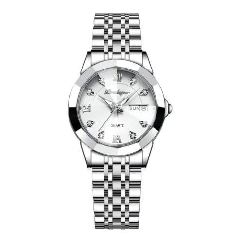 POEDAGAR 3076 Elegant Two-Tone Ladies Watch with Date