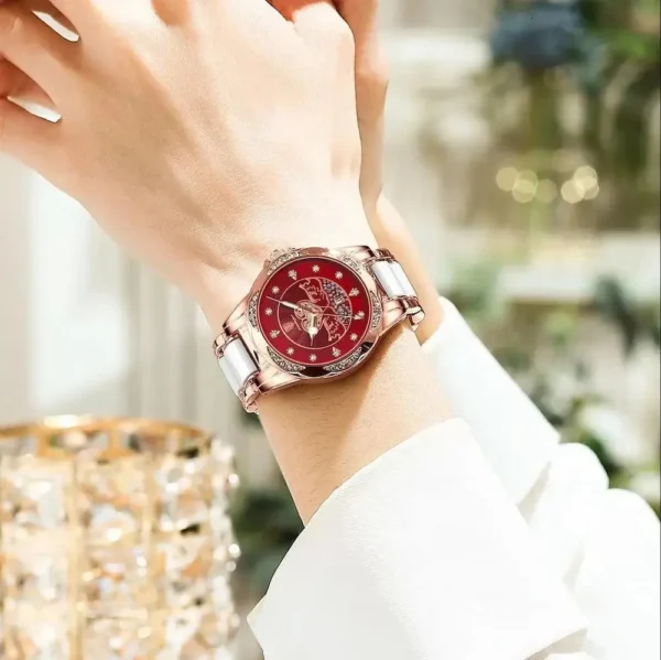 POEDAGAR 362 Elegant Ceramic Bracelet Women's Watch