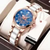 POEDAGAR 362 Elegant Ceramic Bracelet Women's Watch