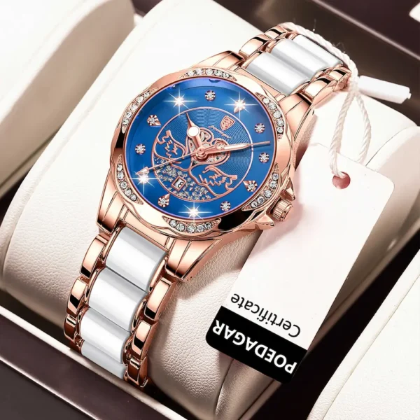 POEDAGAR 362 Elegant Ceramic Bracelet Women's Watch
