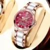 POEDAGAR 362 Elegant Ceramic Bracelet Women's Watch