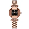 POEDAGAR 368 Elegant Octagonal Watch with Diamond Accents