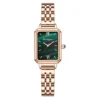 POEDAGAR 622 Unique Octagonal Jade Green Dial Watch