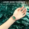 POEDAGAR 622 Unique Octagonal Jade Green Dial Watch