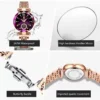 POEDAGAR 719 Women's Faceted Watch with Diamond Accent