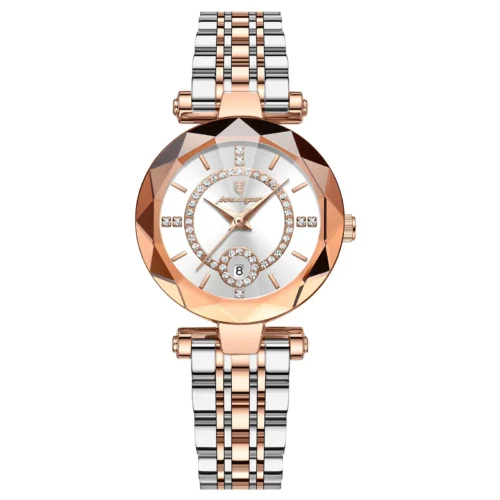 POEDAGAR 726 Elegant Watch with Rose Gold Accents