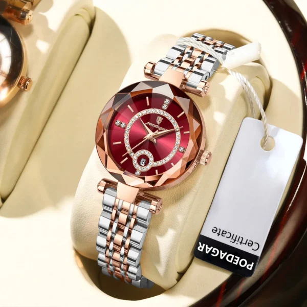 POEDAGAR-726-octagonal-design-Watch.webp POEDAGAR 726 Elegant Watch with Rose Gold Accents