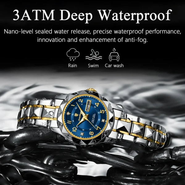 POEDAGAR 782 Geometric Bezel Women's Watch
