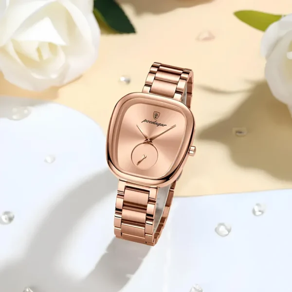 POEDAGAR 783 Elegant Curved Square Women's Watch