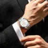 POEDAGAR 810 Stylish Men's Two-Tone Watch
