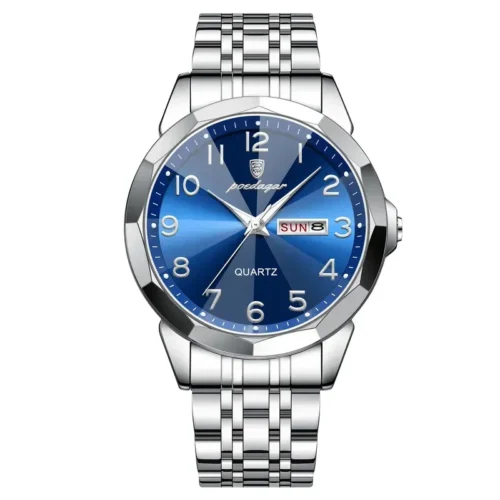POEDAGAR 852 Casual Gold-Tone Luminous Men's Watch
