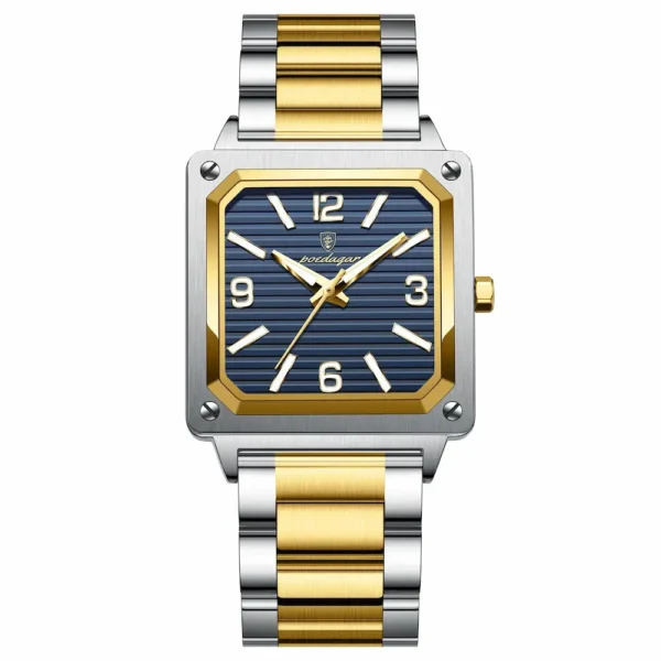 POEDAGAR 870 Modern Square Luminous Men's Watch