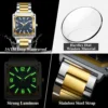 POEDAGAR 870 Modern Square Luminous Men's Watch