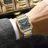 POEDAGAR 870 Modern Square Luminous Men's Watch