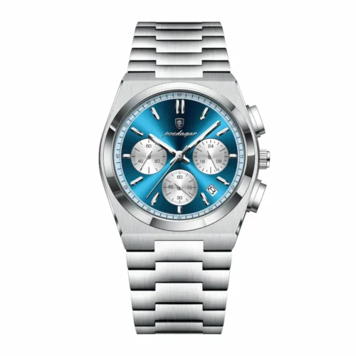 POEDAGAR 970 Casual Stainless Steel Chronograph Sporty Watch