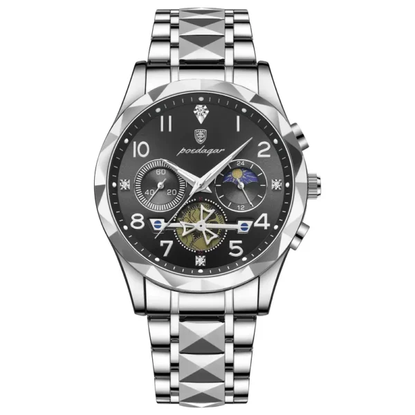 POEDAGAR 972 Men's Stainless Steel Analog Watch