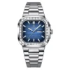 POEDAGAR 975 Modern Square Watch with Diamond Bezel