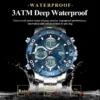 POEDAGAR E102 Analog Digital Luminous Men's Casual Watch