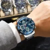 POEDAGAR E102 Analog Digital Luminous Men's Casual Watch